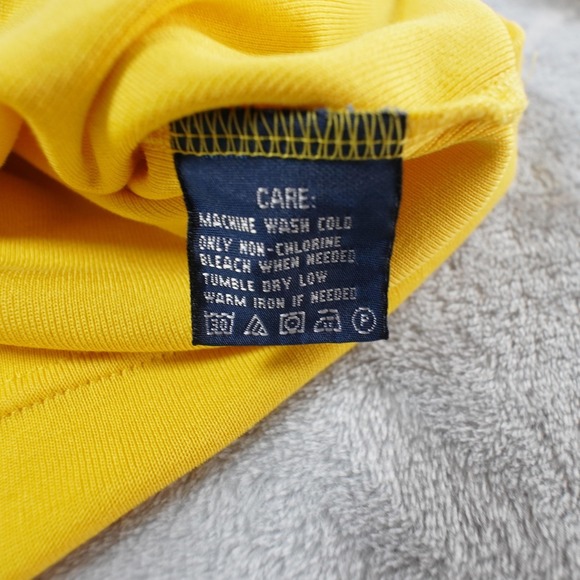 Ralph Lauren Womens Heney Shirt Sz M Yellow Embroidered Logo Striped Long Sleeve - Picture 5 of 12